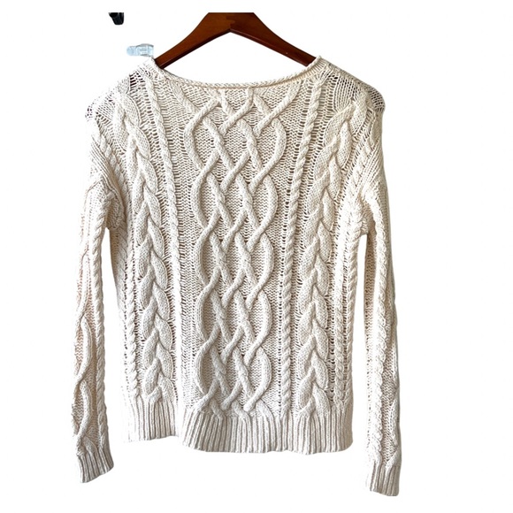 Denim & Supply Ralph Lauren Women’s Cable -Knit Sweater. Cream. Small - Picture 8 of 13